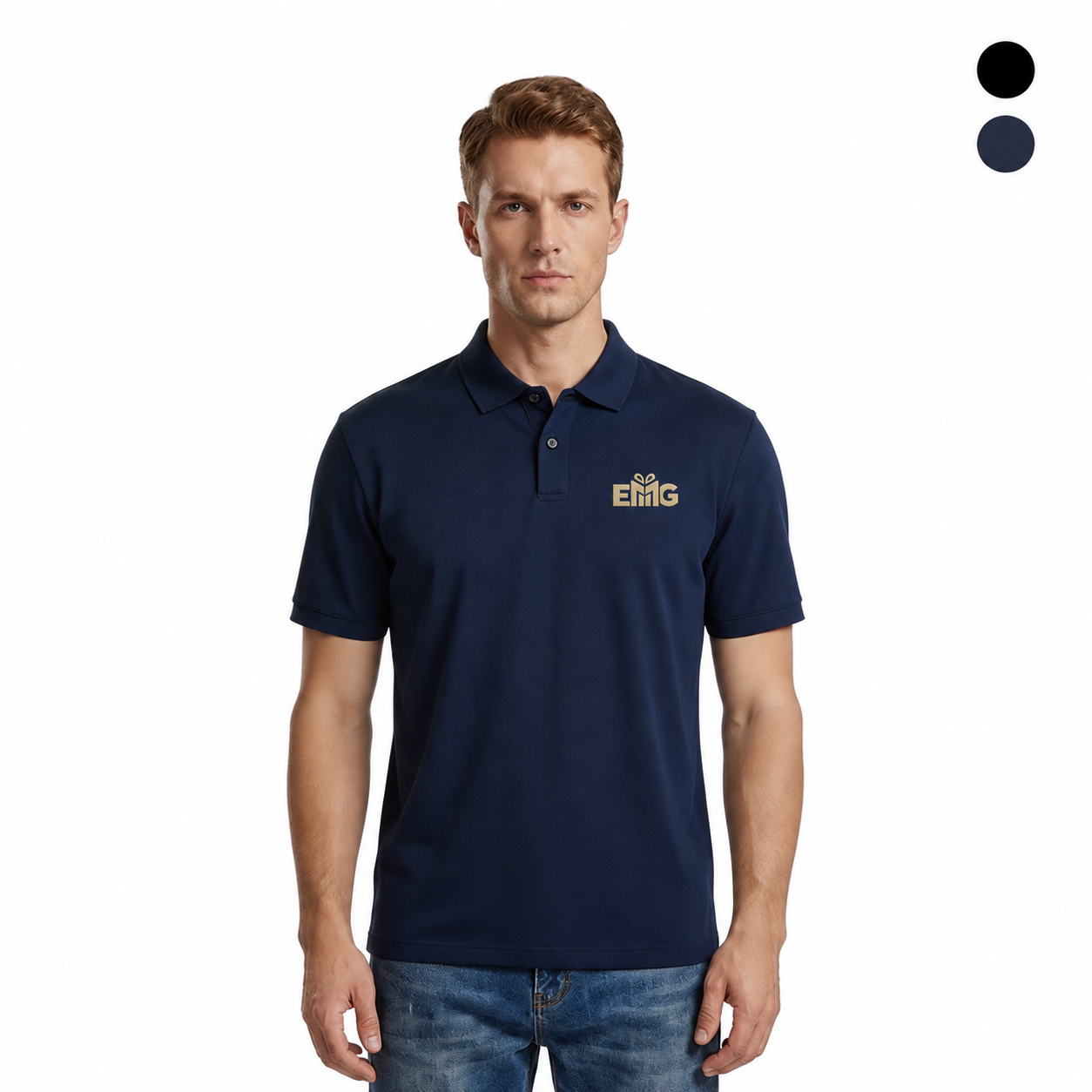 Men's Micro Pique Ribbed Collar Polo Shirt - Team & Event Branding Essential view 2