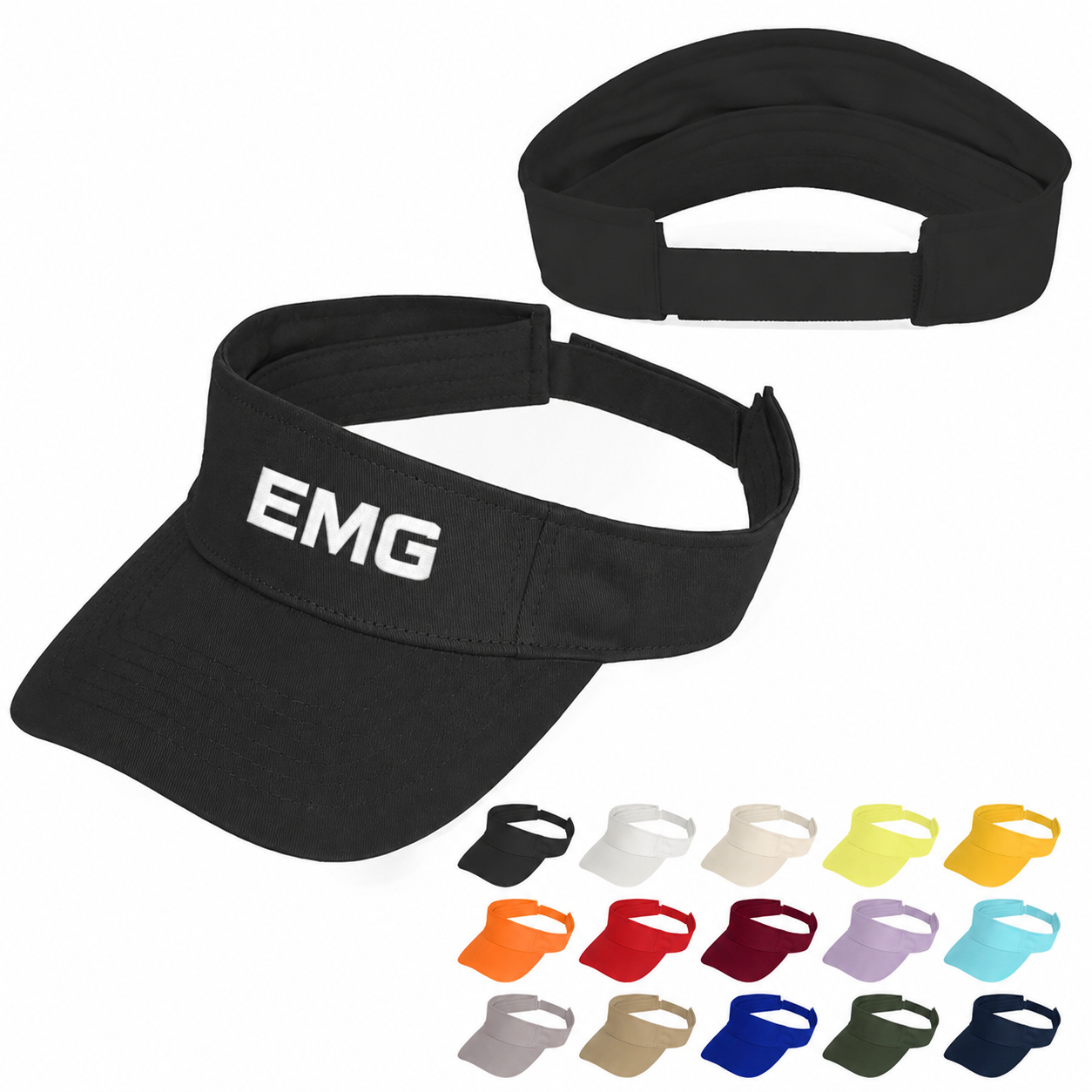 Classic Cotton Baseball Visor - Team & Event Branding Essential view 2