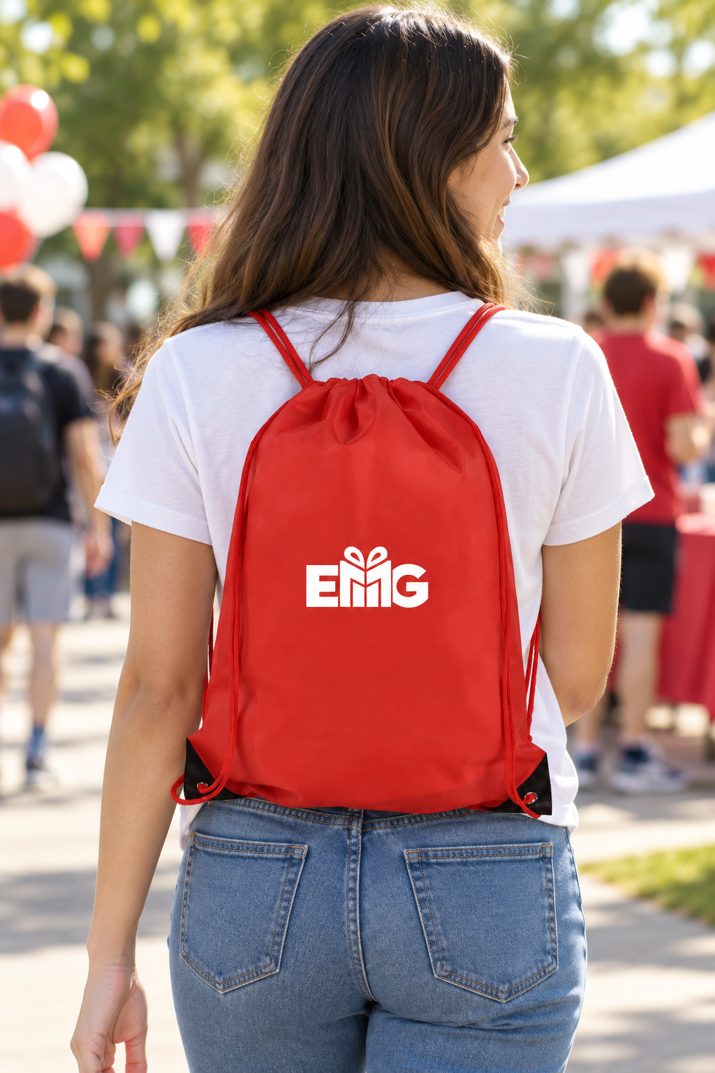 Seasonal Drawstring Bag - Seasonal Branded Gift view 3