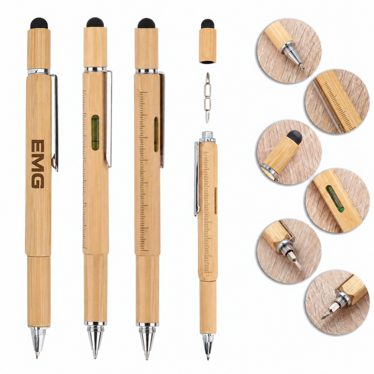 Bamboo Ballpoint Pen - Branded Office & Event Essential view 2