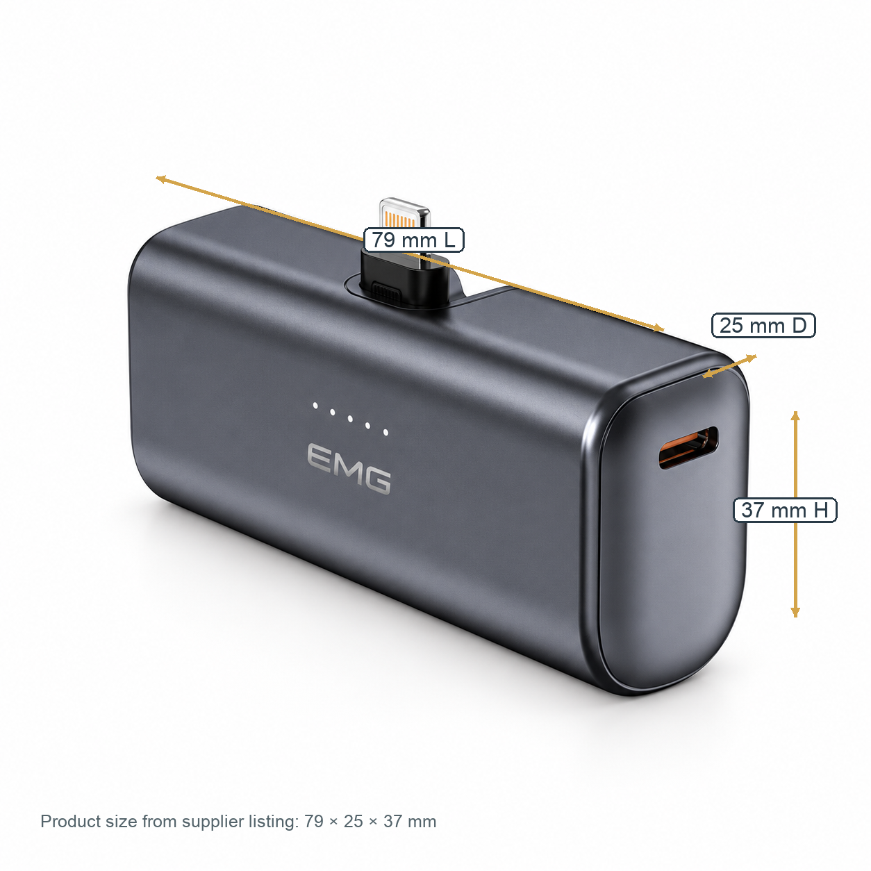 5,000mAh Foldable Plug Power Bank - Tech & Onboarding Gift view 2