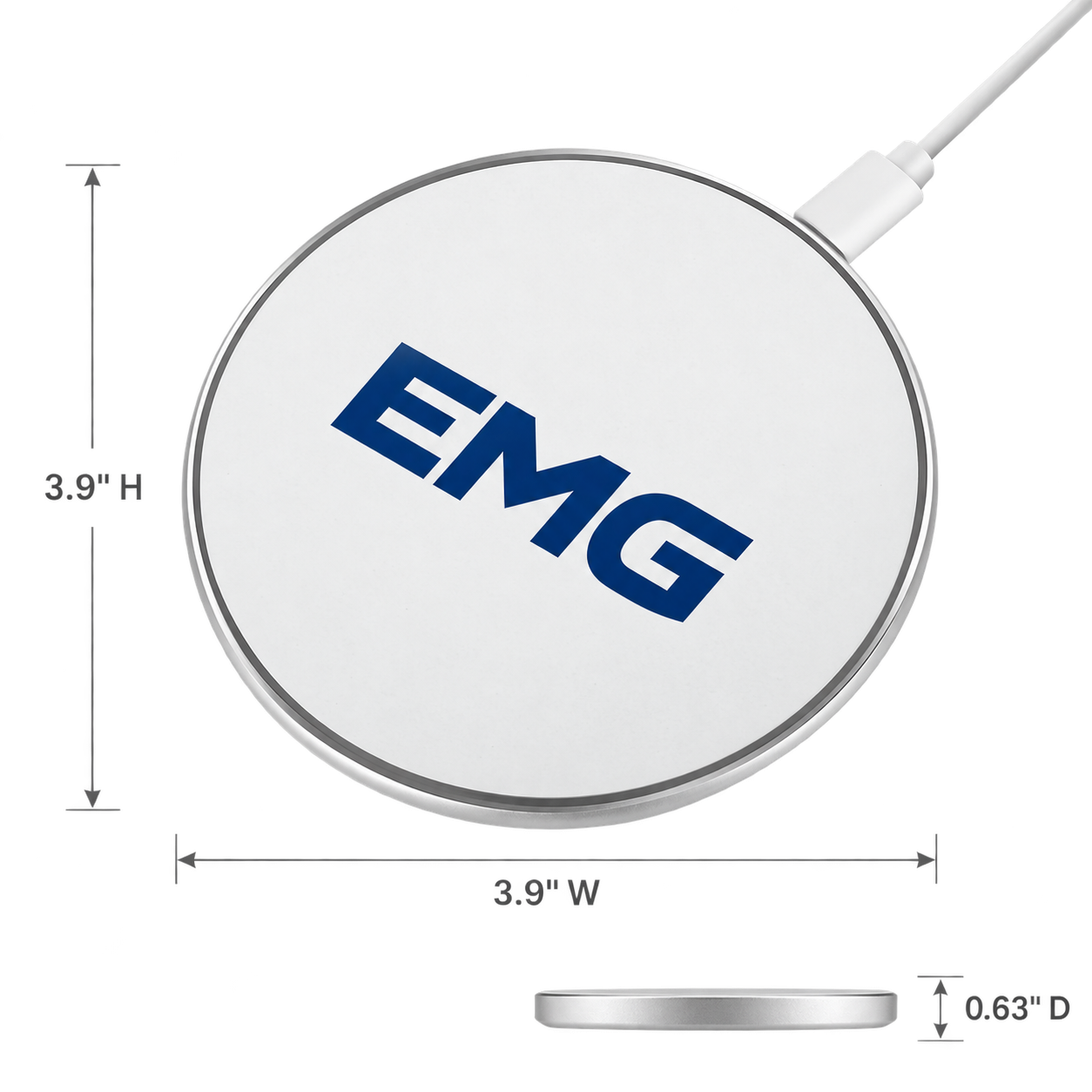 15W Slim Wireless Charging Pad - Tech & Onboarding Gift view 2