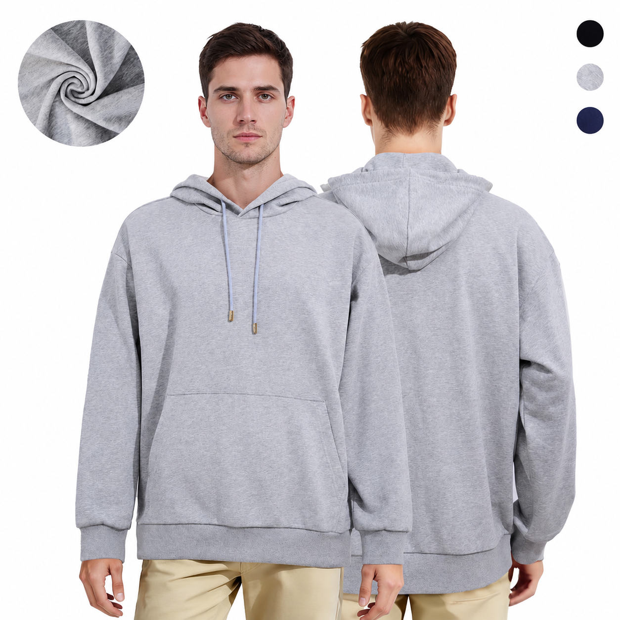 Unisex 100% Pre-Shrunk Cotton Pullover Hooded Sweatshirt with Kangaroo Pockets - Team & Event Branding Essential