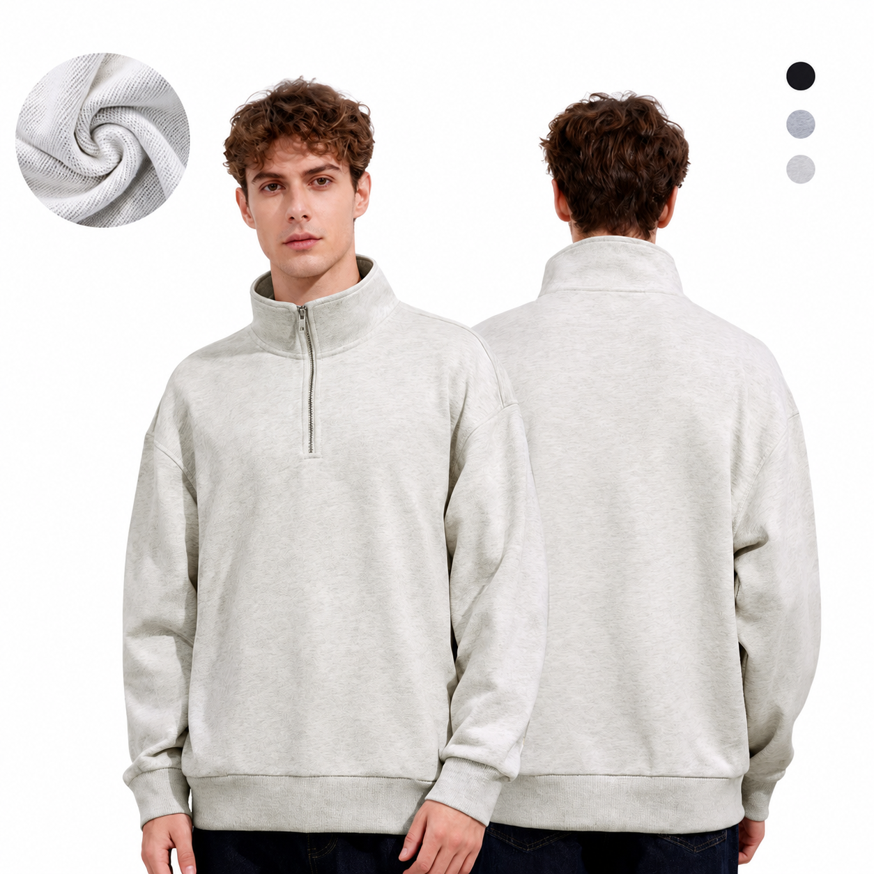 Unisex 100% Pre-Shrunk Cotton Quarter Zip Sweatshirt - Team & Event Branding Essential