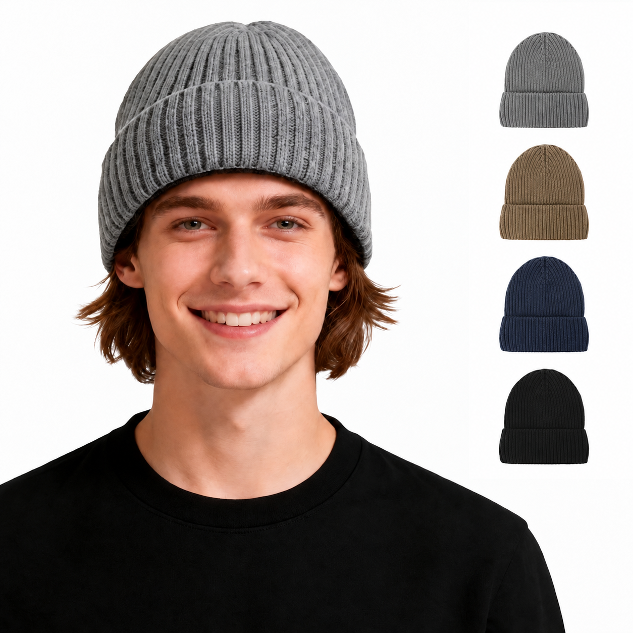 Winter Ribbed Cuffed Knit Beanie - Team & Event Branding Essential