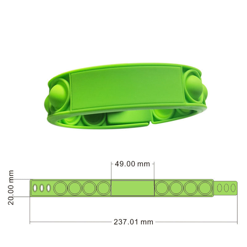 New Silicone Press Pop/Bubble Fidget Bracelet - Wellness Program Essential view 3