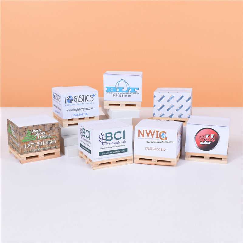 3"x3" Sticky Note Cube with Pallet - OCEAN - Branded Office & Event Essential