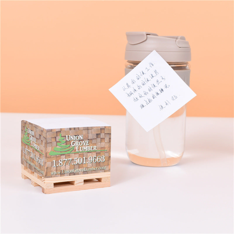 3"x3" Sticky Note Cube with Pallet - OCEAN - Branded Office & Event Essential view 3