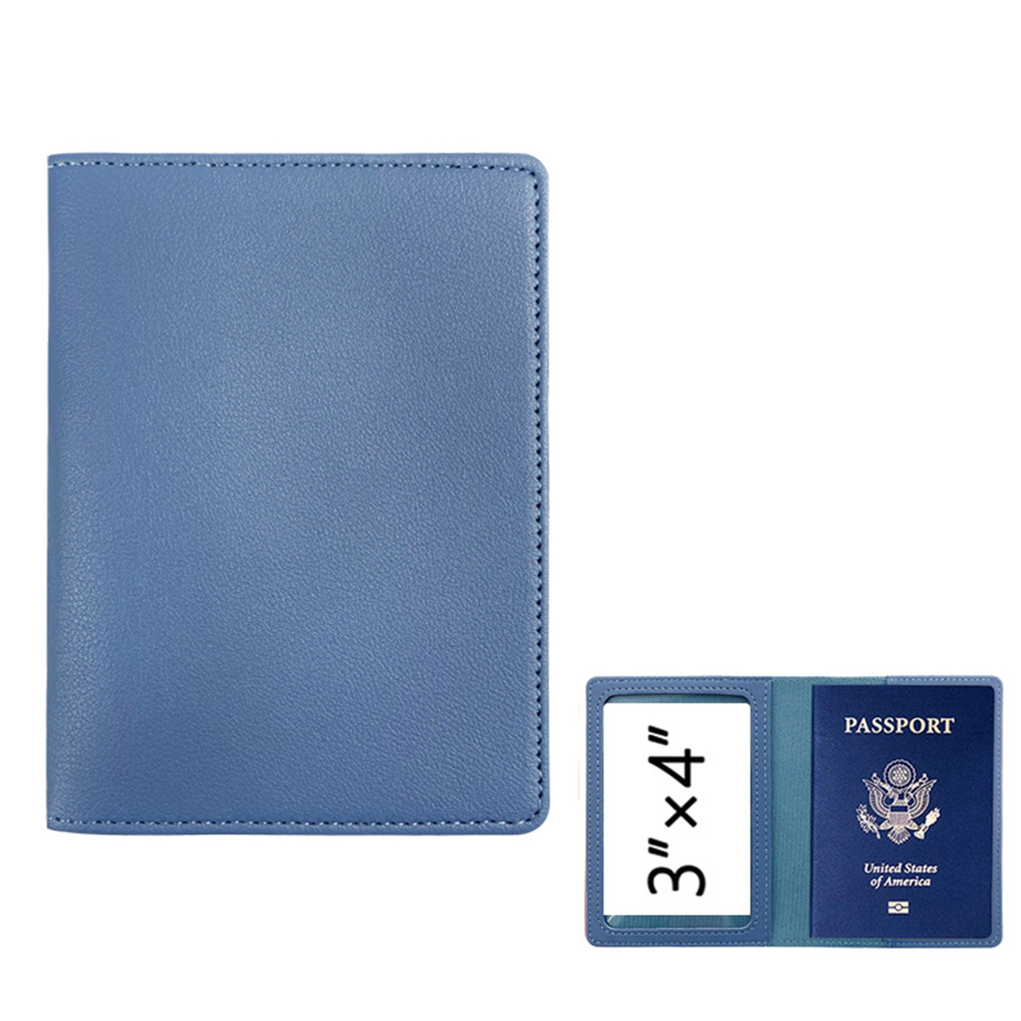 Debossed PU Leather Passport Holder Cover view 6
