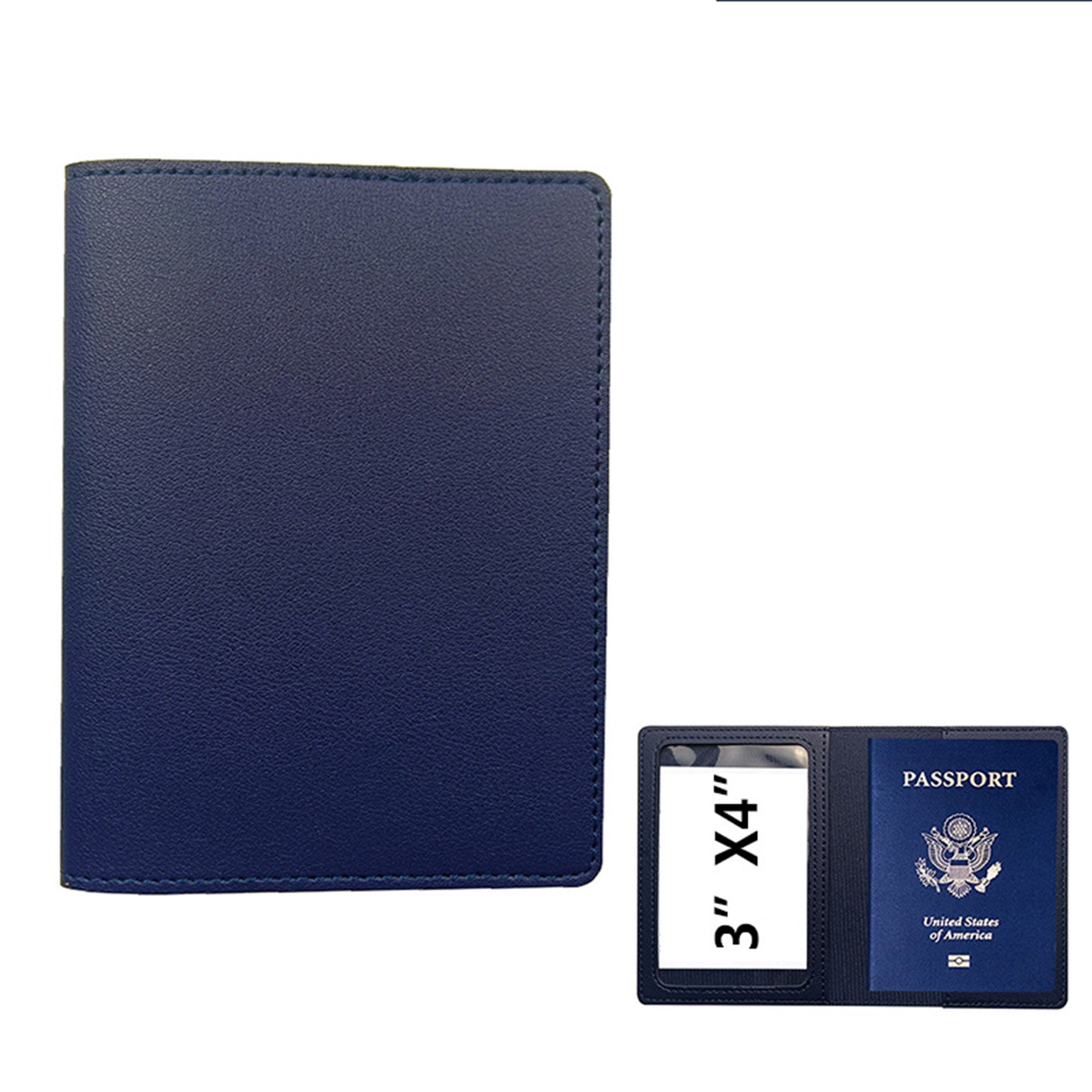 Debossed PU Leather Passport Holder Cover view 7