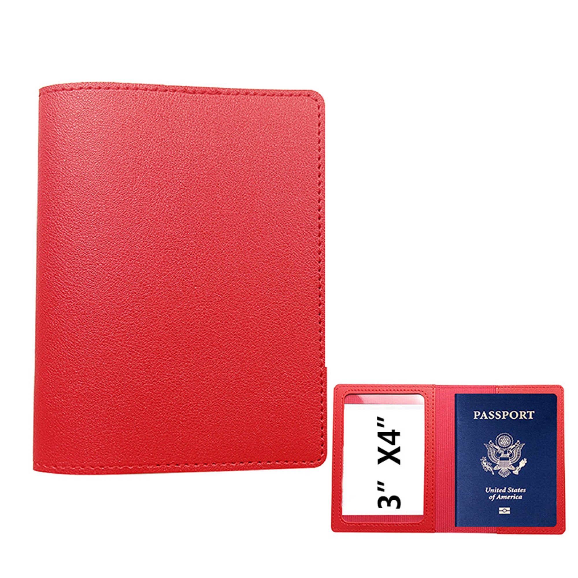Debossed PU Leather Passport Holder Cover view 9