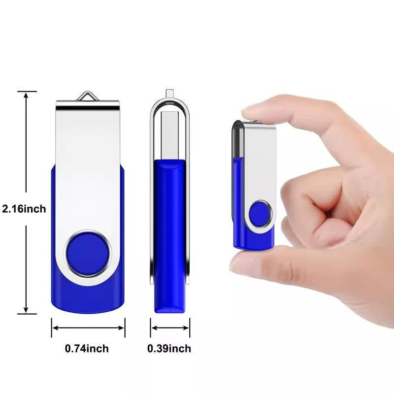 2GB USB Flash Drive with Metal Swivel Cover - Tech & Onboarding Gift view 4
