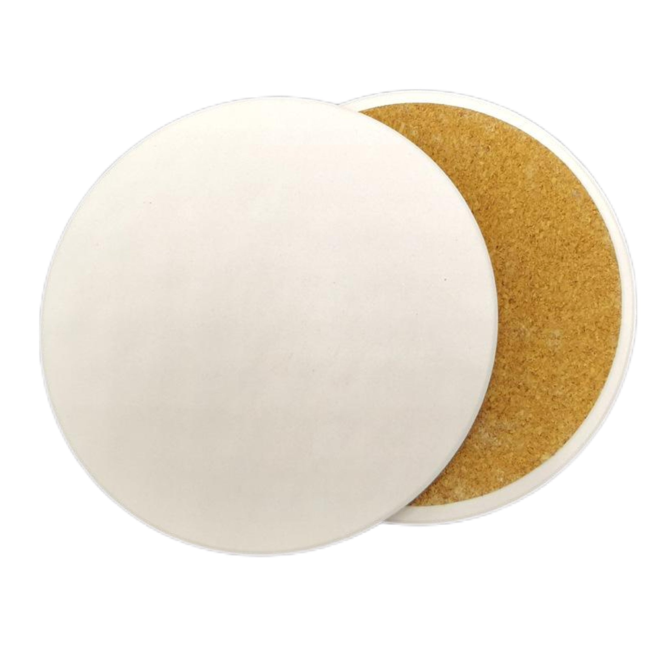 Full Color Print Round Ceramic Coaster with Cork Base - Branded Hydration Essential view 2