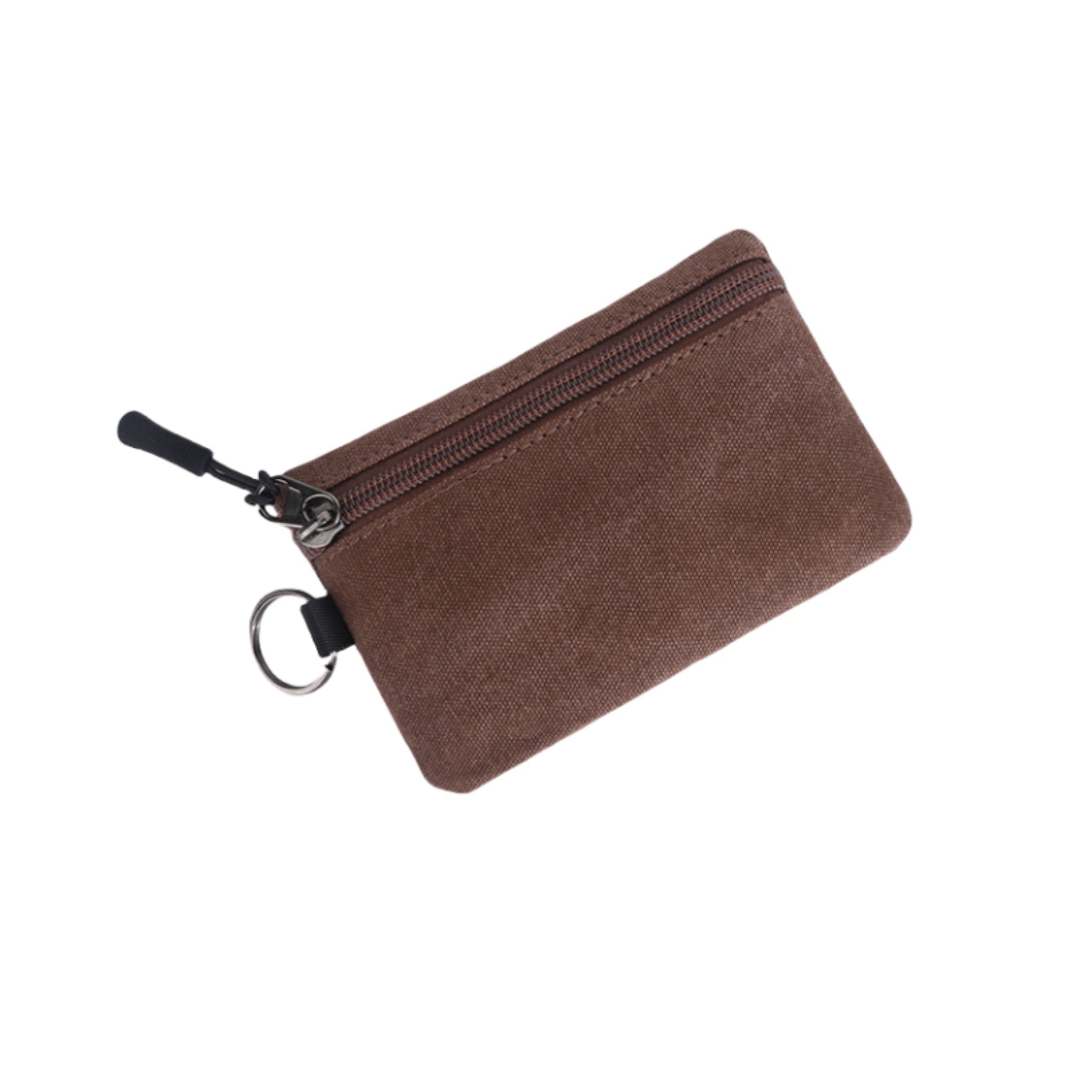 Small Zippered Coin Pouch with Key Ring view 7