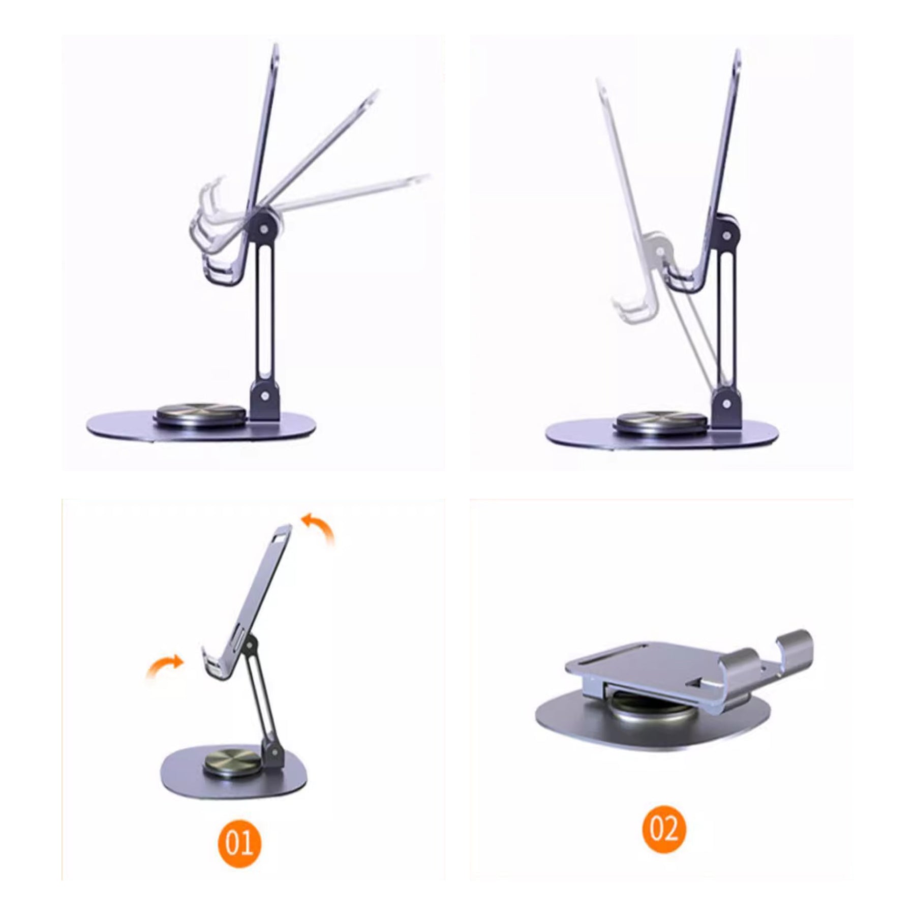 360 Degree Rotate Folding Adjustable Desktop Cell Phone Stand Holder - Tech & Onboarding Gift view 3