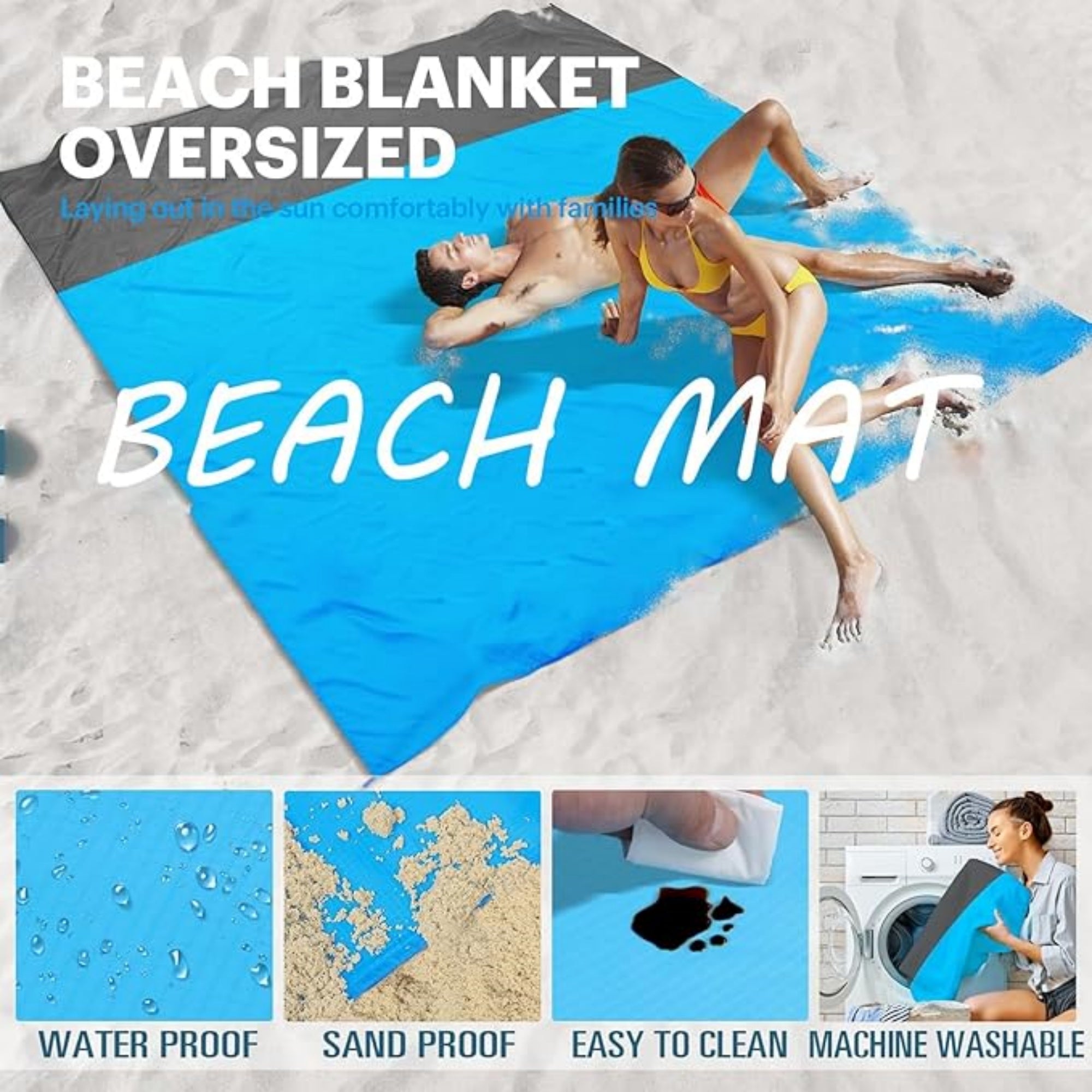Extra Large Beach Mat Outdoor Blanket - Seasonal Branded Gift view 3