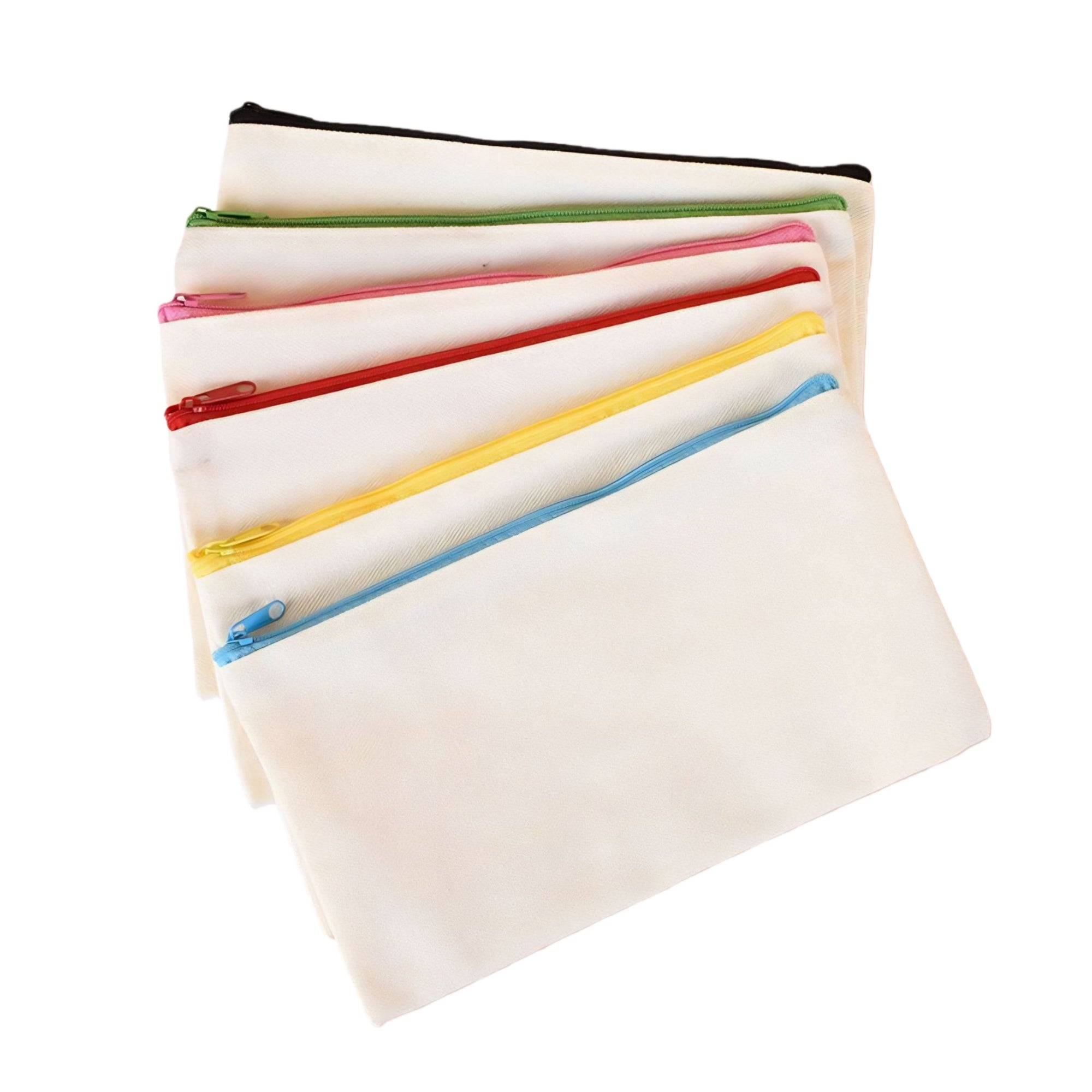 10 OZ Canvas Cosmetic Bag Pencil Pouch - OCEAN view 2