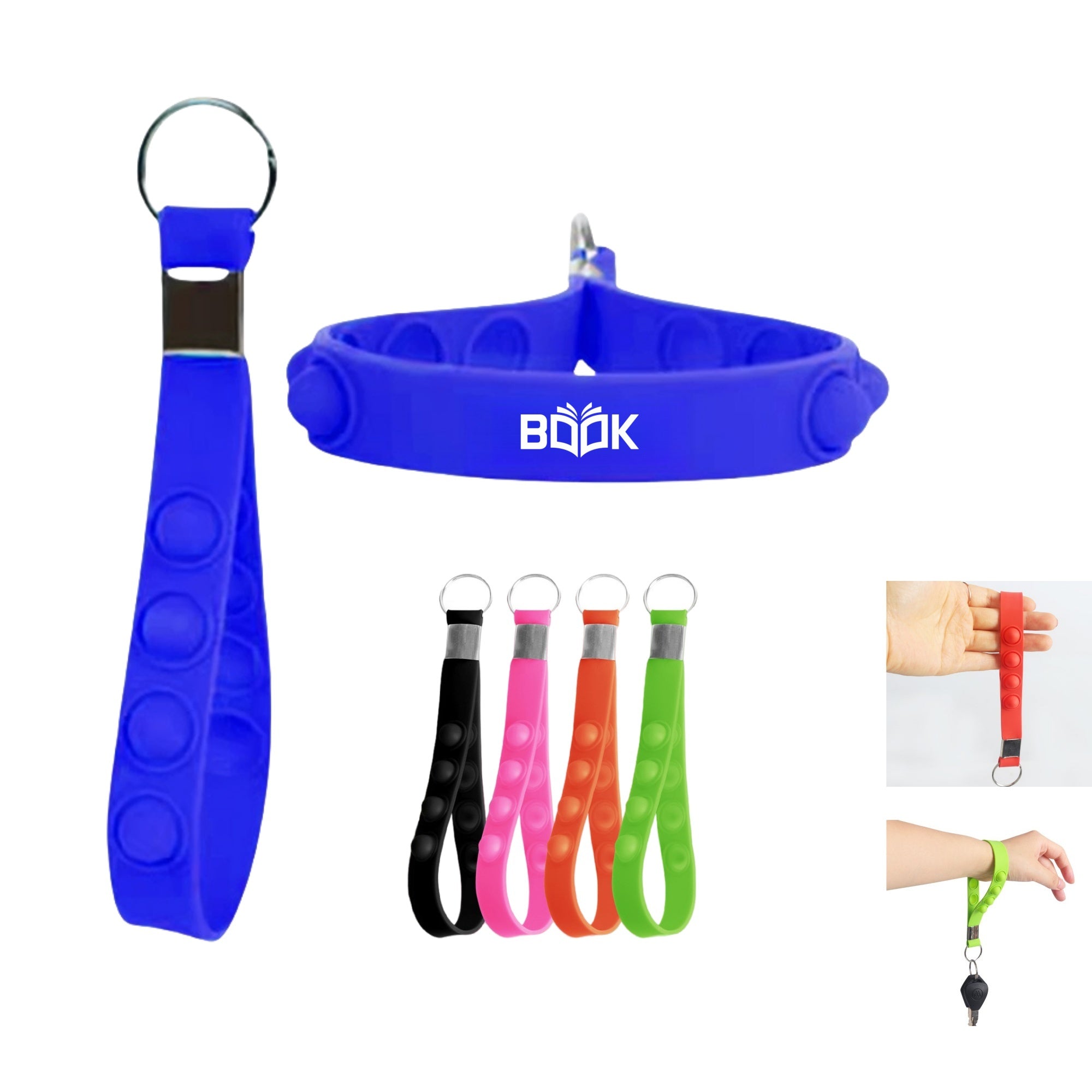 Popper Stress Reliever Key Chain - High-Impact Branded Giveaway