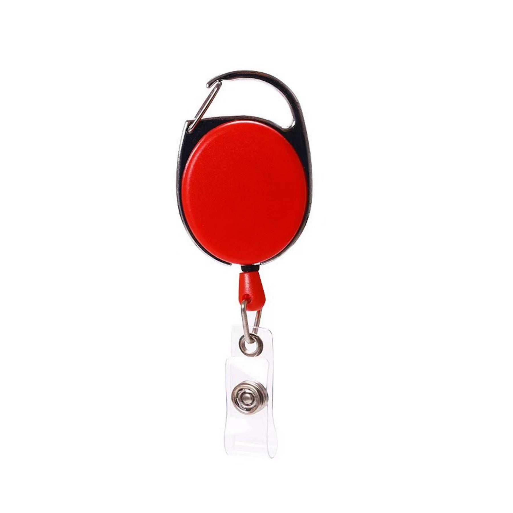Full-Color Oval Carabiner Retractable Badge Reel with Belt Clip - High-Impact Branded Giveaway view 5